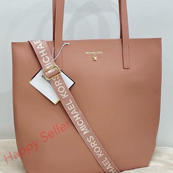 NWT Micheal Kors Tote Bag Purse Blush Gold Large Shoulder Bag Shopper Crossbody - Picture 1 of 10
